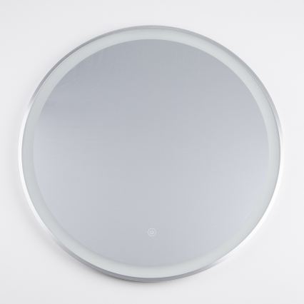 Brilagi - LED kupaonsko ogledalo TORINO LED/19W/230V Ø 60 cm srebrno IP44 CRI 90 prigušivo + CCT