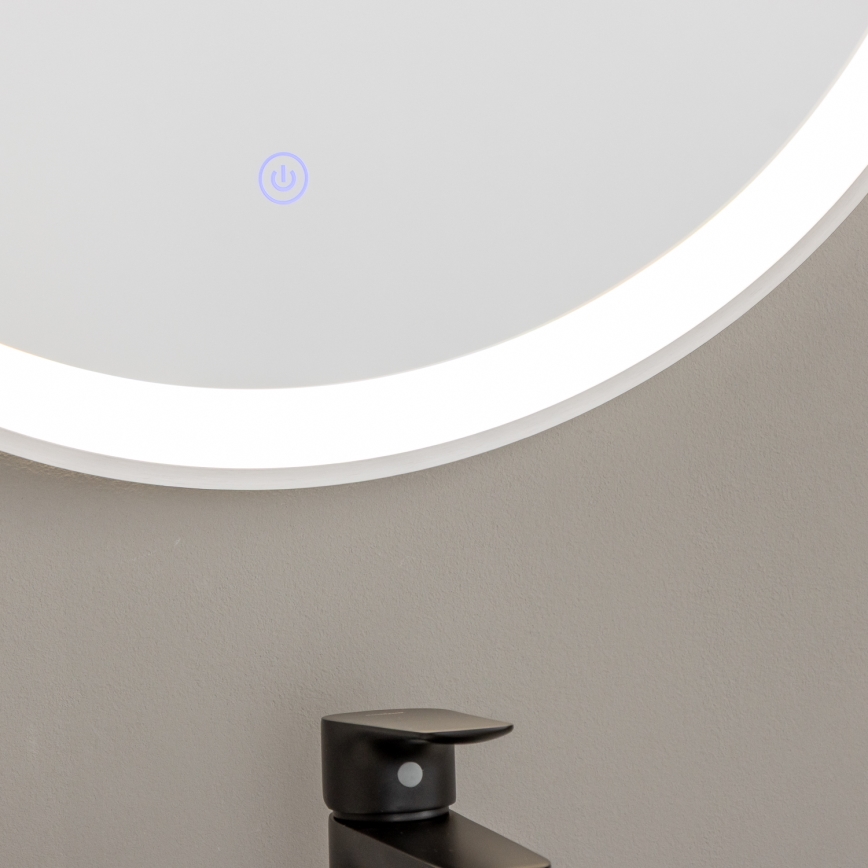 Brilagi - LED kupaonsko ogledalo TORINO LED/19W/230V Ø 60 cm srebrno IP44 CRI 90 prigušivo + CCT