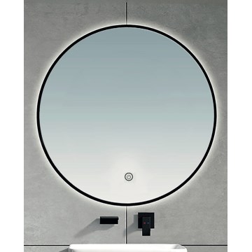 Brilagi - LED kupaonsko ogledalo VENA BLACK LED/19W/230V Ø 60 cm IP44 CRI 90 prigušivo + podesiva CCT