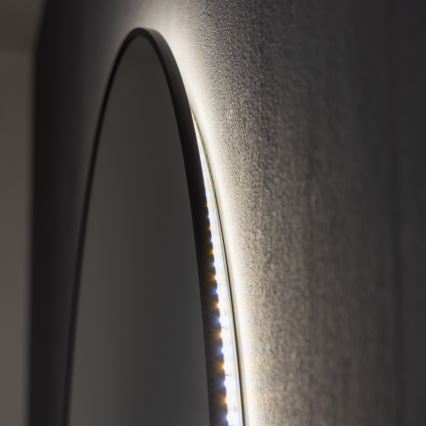 Brilagi - LED kupaonsko ogledalo VENA BLACK LED/26W/230V pr. 80 cm IP44 CRI 90 prigušivo + CCT