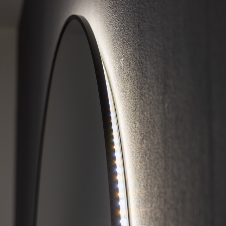 Brilagi - LED kupaonsko ogledalo VENA BLACK LED/26W/230V pr. 80 cm IP44 CRI 90 prigušivo + CCT