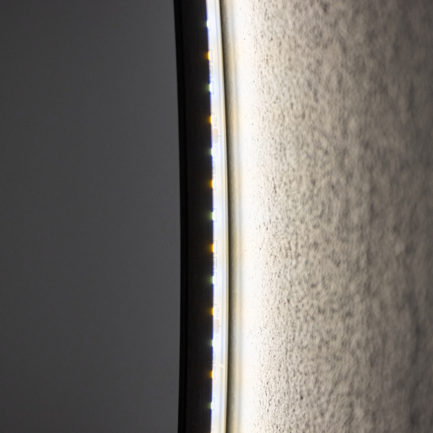 Brilagi - LED kupaonsko ogledalo VENA BLACK LED/26W/230V pr. 80 cm IP44 CRI 90 prigušivo + CCT
