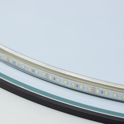 Brilagi - LED kupaonsko ogledalo VENA BLACK LED/26W/230V pr. 80 cm IP44 CRI 90 prigušivo + CCT