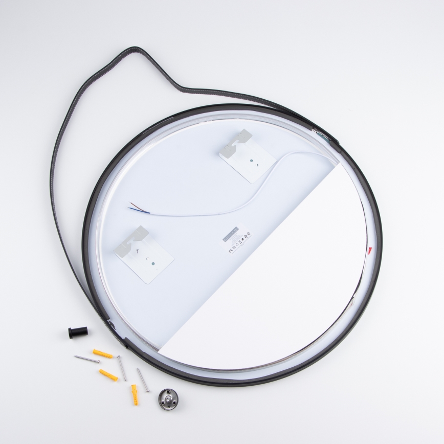Brilagi - LED ogledalo za kupaonicu VERESE LED/19W/230V Ø 60 cm crna IP44 CRI 90 s mogućnošću prigušivanja + CCT