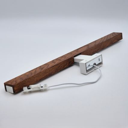 Brilagi - LED kupaonska rasvjeta za ogledalo WOODY MIRROR LED/12W/230V 60 cm IP44 hrast trešnja/bijela