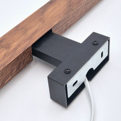 Brilagi - LED kupaonska rasvjeta za ogledalo WOODY MIRROR LED/12W/230V 60 cm IP44 hrast trešnja/crna