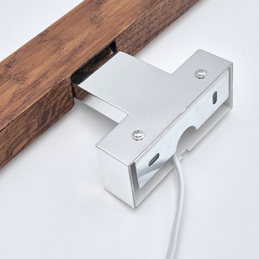 Brilagi - LED kupaonska rasvjeta za ogledalo WOODY MIRROR LED/12W/230V 60 cm IP44 hrast trešnja/sjajni krom