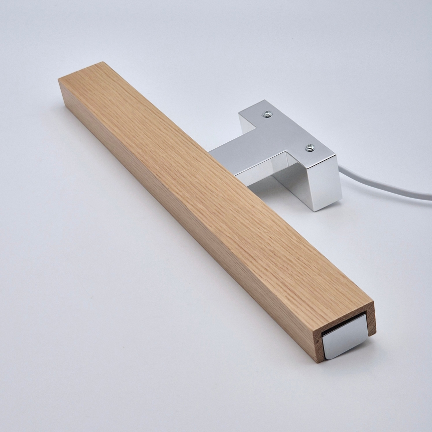 Brilagi - LED kupaonska rasvjeta za ogledalo WOODY MIRROR LED/8W/230V 40 cm IP44 hrast/sjajni krom