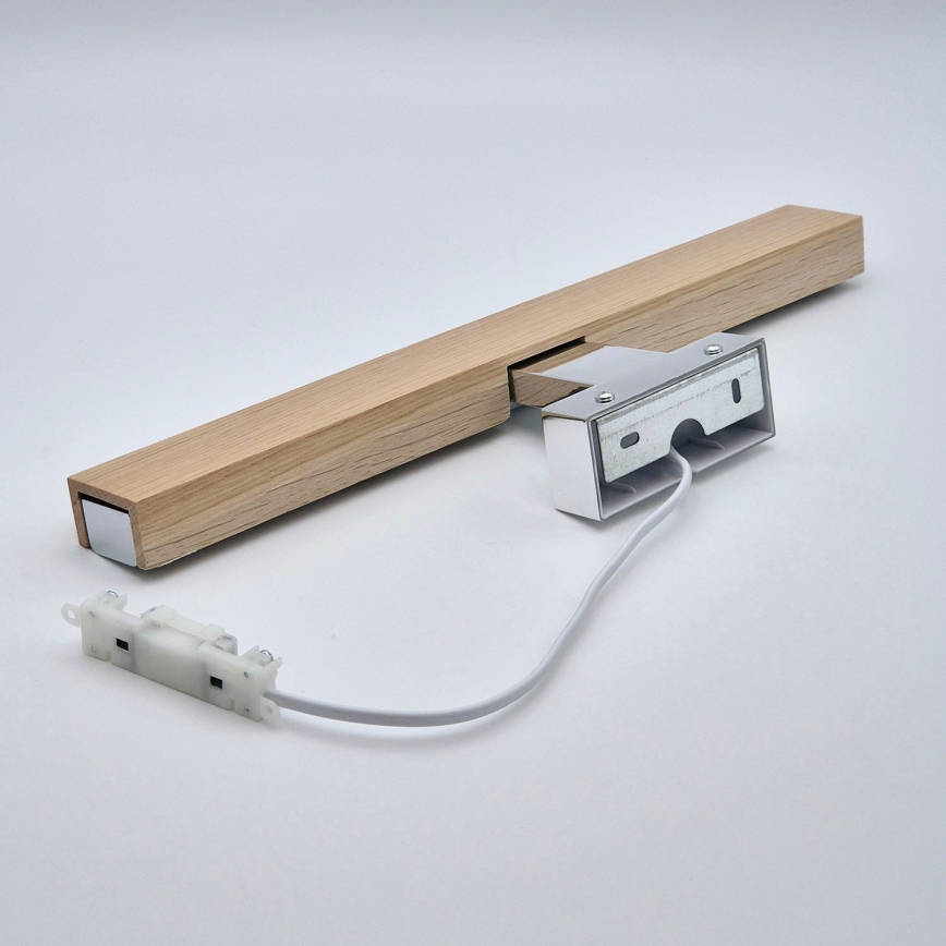 Brilagi - LED kupaonska rasvjeta za ogledalo WOODY MIRROR LED/8W/230V 40 cm IP44 hrast/sjajni krom