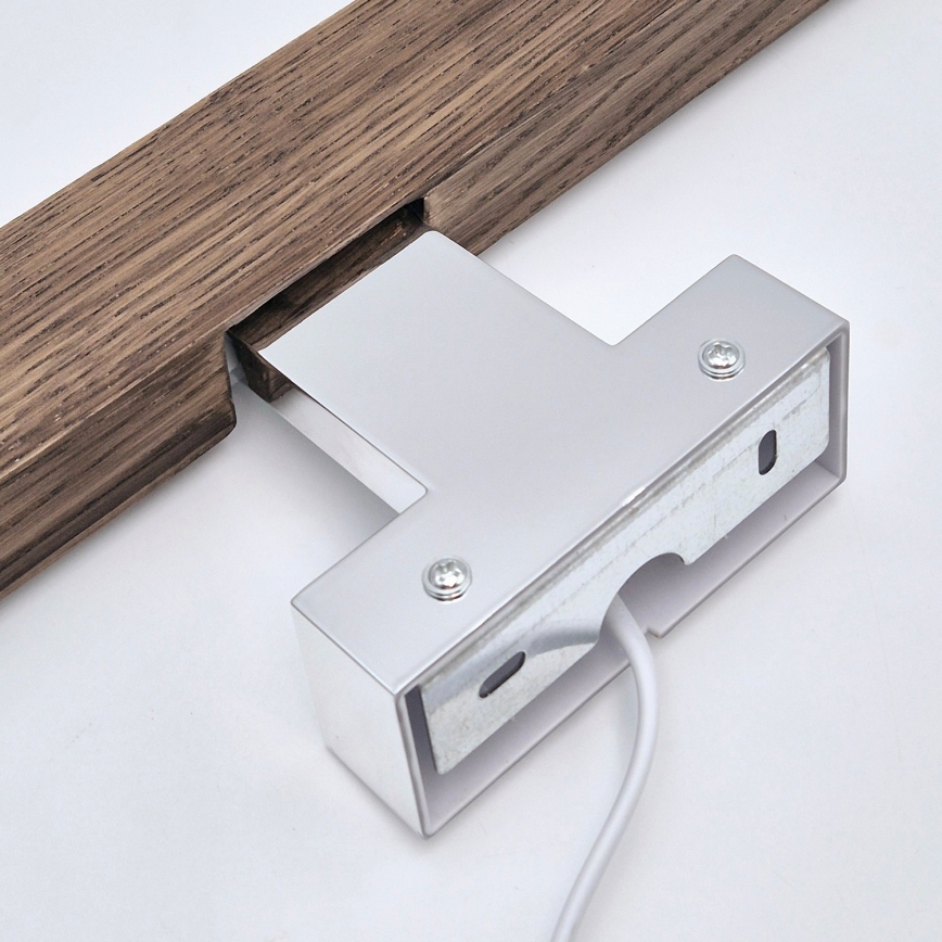 Brilagi - LED kupaonska rasvjeta za ogledalo WOODY MIRROR LED/8W/230V 40 cm IP44 hrast orah/sjajni krom