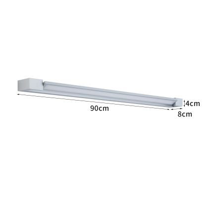 Brilagi - LED kupaonsko osvjetljenje za ogledalo AQUA LINE LED/24W/230V 90 cm IP44 matirani krom CRI 90