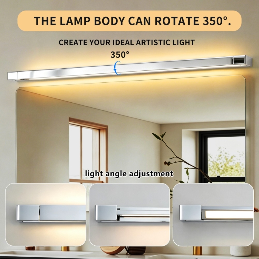 Brilagi - LED rasvjeta za kupaonsko ogledalo AQUA LINE LED/36W/230V 120 cm IP44 sjajni krom CRI 90