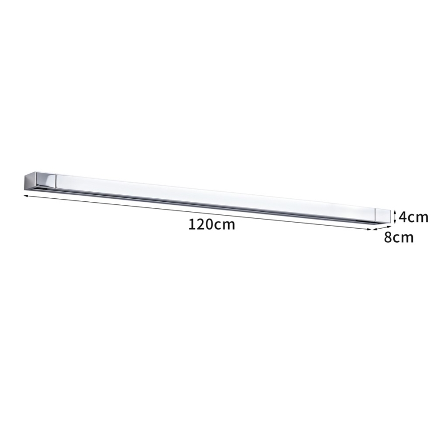 Brilagi - LED rasvjeta za kupaonsko ogledalo AQUA LINE LED/36W/230V 120 cm IP44 sjajni krom CRI 90