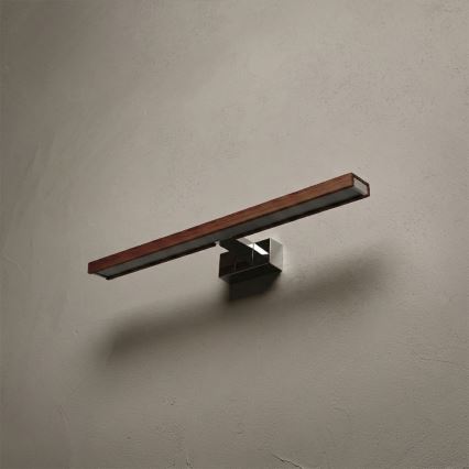 Brilagi - LED osvjetljenje za kupaonsko ogledalo 3u1 WOODY MIRROR LED/12W/230V 60 cm IP44 sjajni krom/hrast trešnja