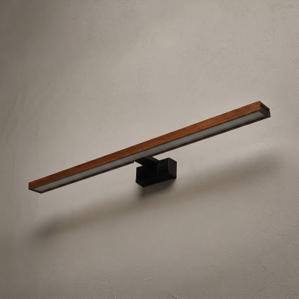 Brilagi - LED osvjetljenje za kupaonsko ogledalo 3u1 WOODY MIRROR LED/15W/230V 80 cm IP44 crna/hrast trešnja