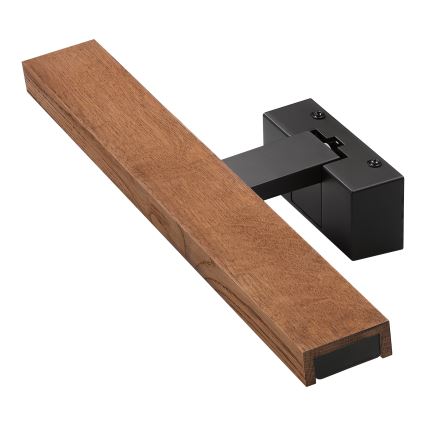 Brilagi - LED kupaonsko osvjetljenje za ogledalo 3u1 WOODY MIRROR LED/8W/230V 40 cm IP44 crna/hrast