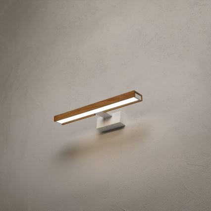 Brilagi - LED osvjetljenje za kupaonsko ogledalo 3 u 1 WOODY MIRROR LED/8W/230V 40 cm IP44 bijela/hrast