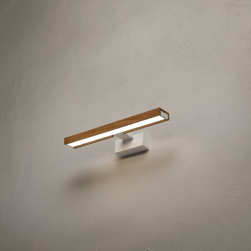 Brilagi - LED osvjetljenje za kupaonsko ogledalo 3 u 1 WOODY MIRROR LED/8W/230V 40 cm IP44 bijela/hrast