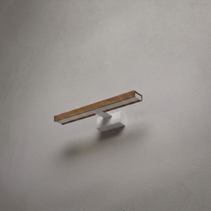 Brilagi - LED osvjetljenje za kupaonsko ogledalo 3 u 1 WOODY MIRROR LED/8W/230V 40 cm IP44 bijela/hrast