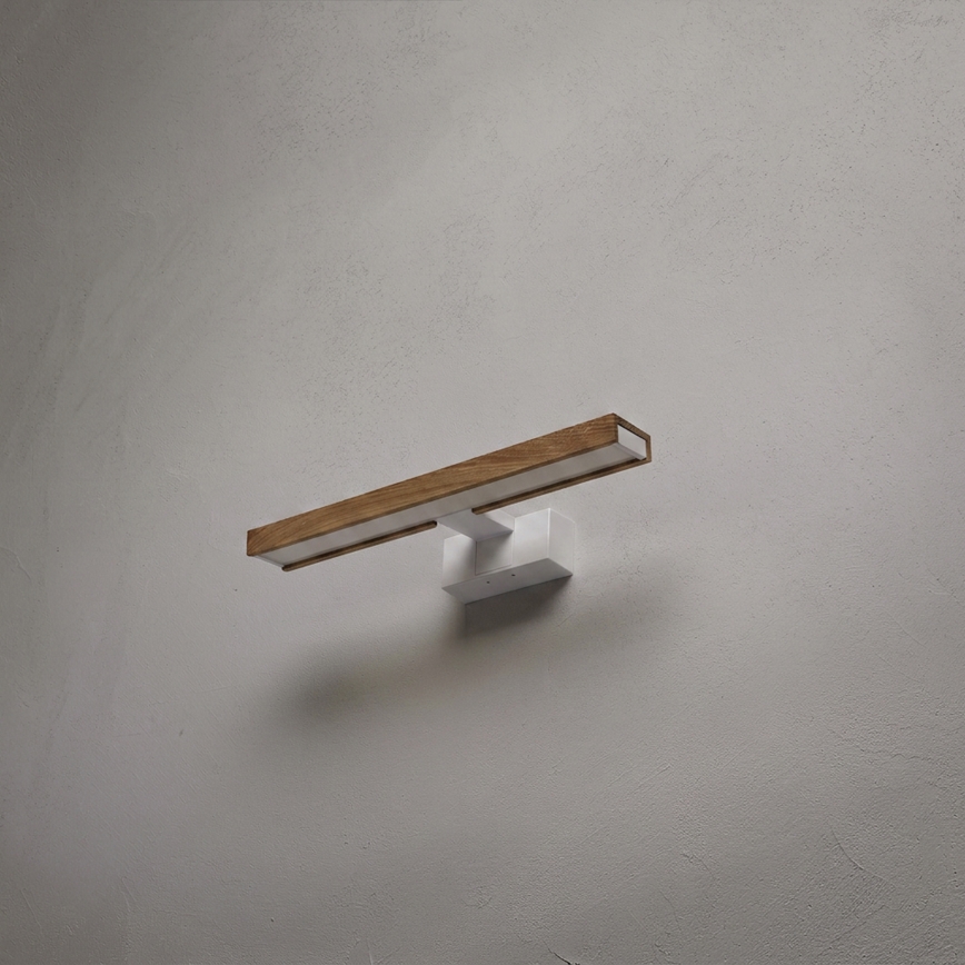 Brilagi - LED osvjetljenje za kupaonsko ogledalo 3 u 1 WOODY MIRROR LED/8W/230V 40 cm IP44 bijela/hrast