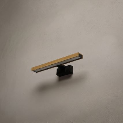 Brilagi - LED kupaonsko osvjetljenje za ogledalo 3u1 WOODY MIRROR LED/8W/230V IP44 crna/hrast