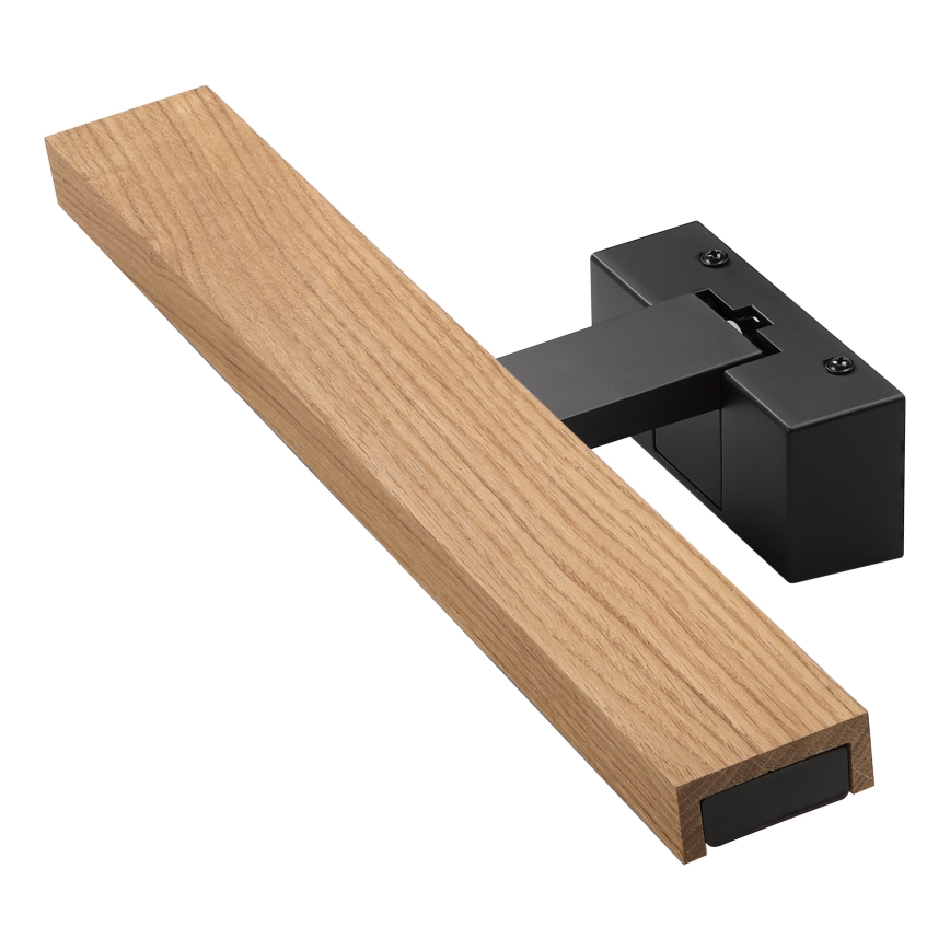 Brilagi - LED kupaonsko osvjetljenje za ogledalo 3u1 WOODY MIRROR LED/8W/230V IP44 crna/hrast