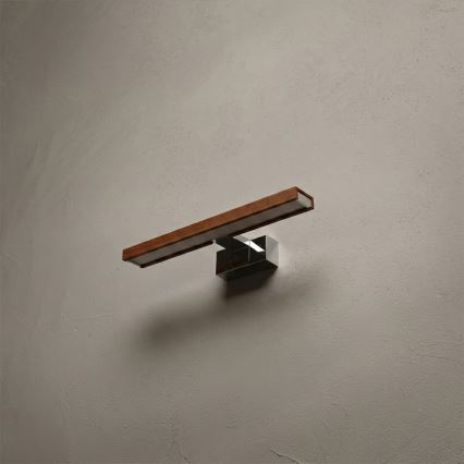Brilagi - LED kupaonsko osvjetljenje za ogledalo 3 u 1 WOODY MIRROR LED/8W/230V 40 cm IP44 sjajni krom/hrast-trešnja