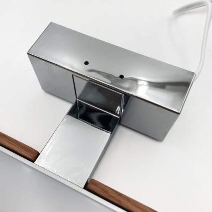 Brilagi - LED kupaonsko osvjetljenje za ogledalo 3 u 1 WOODY MIRROR LED/8W/230V 40 cm IP44 sjajni krom/hrast-trešnja