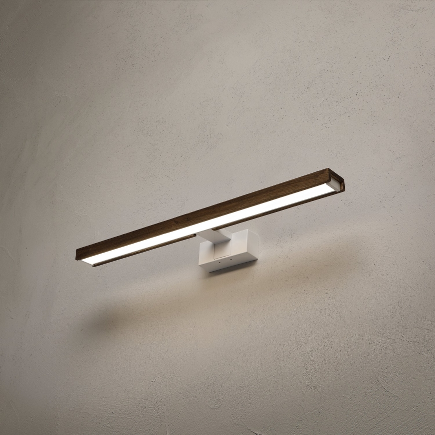 Brilagi - LED kupaonsko osvjetljenje za ogledalo 3u1 WOODY MIRROR 3u1 LED/12W/230V 60 cm IP44 bijela/hrast/orah