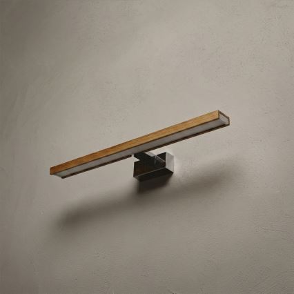 Brilagi - LED rasvjeta za kupaonsko ogledalo 3u1 WOODY MIRROR LED/12W/230V 60 cm IP44 sjajni krom/hrast