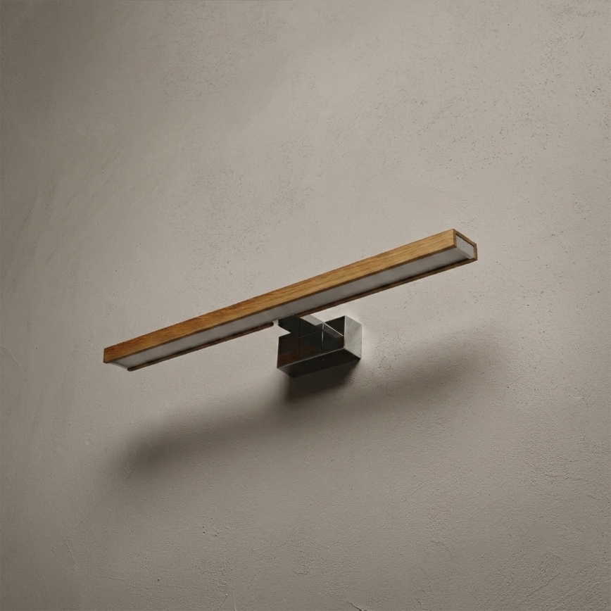 Brilagi - LED rasvjeta za kupaonsko ogledalo 3u1 WOODY MIRROR LED/12W/230V 60 cm IP44 sjajni krom/hrast