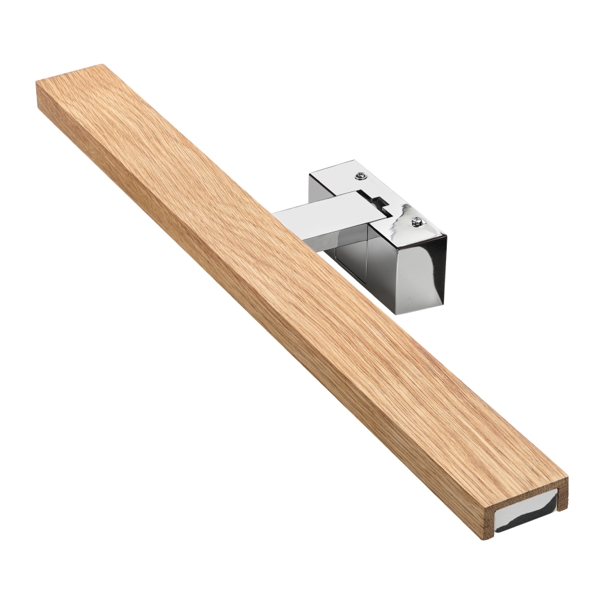 Brilagi - LED rasvjeta za kupaonsko ogledalo 3u1 WOODY MIRROR LED/12W/230V 60 cm IP44 sjajni krom/hrast