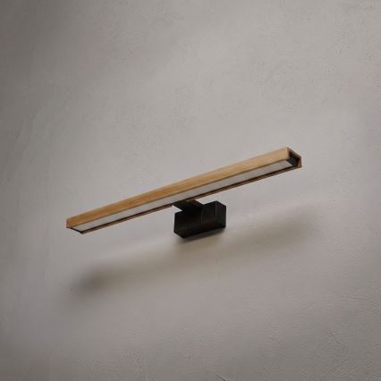 Brilagi - LED kupaonsko osvjetljenje za ogledalo 3 u 1 WOODY MIRROR LED/12W/230V 60 cm IP44 crna/hrast