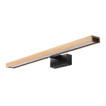 Brilagi - LED kupaonsko osvjetljenje za ogledalo 3 u 1 WOODY MIRROR LED/12W/230V 60 cm IP44 crna/hrast
