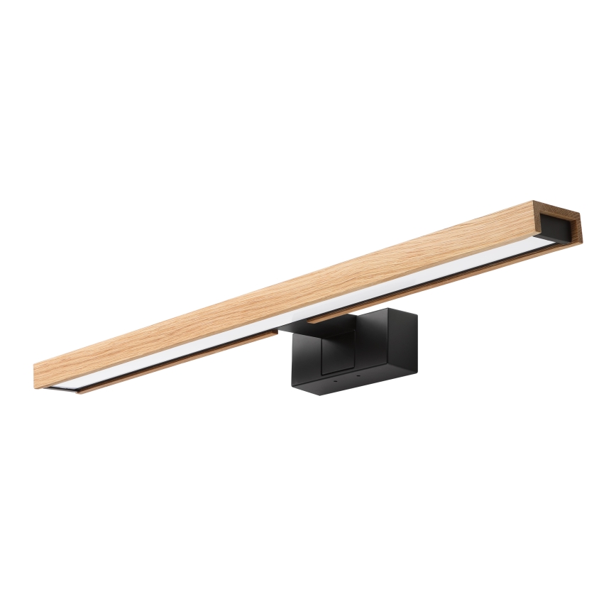 Brilagi - LED kupaonsko osvjetljenje za ogledalo 3 u 1 WOODY MIRROR LED/12W/230V 60 cm IP44 crna/hrast