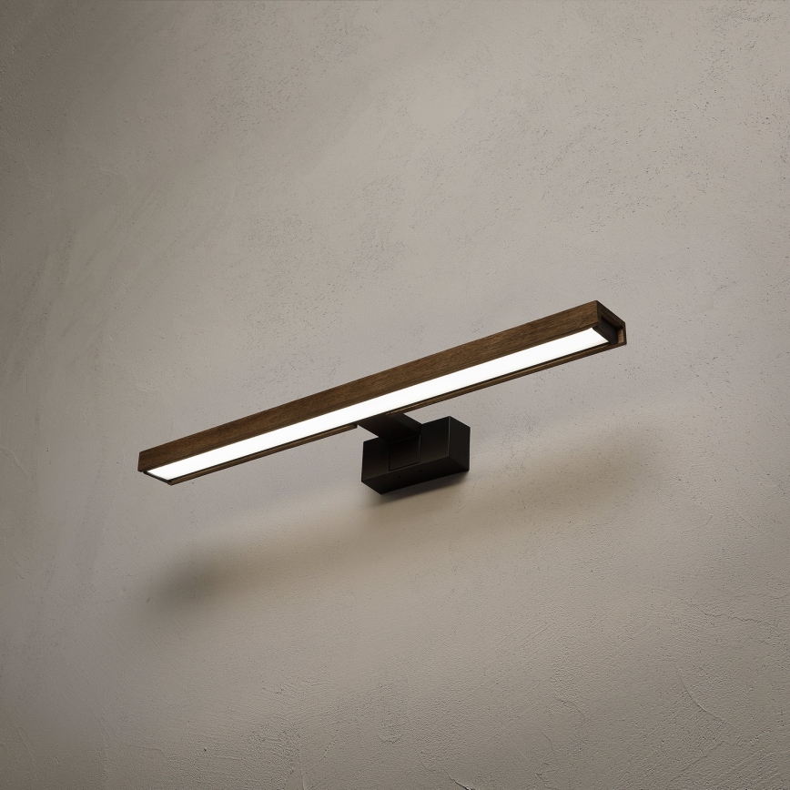 Brilagi - LED osvjetljenje za kupaonsko ogledalo 3 u 1 WOODY MIRROR LED/12W/230V IP44 crna/hrast-orah