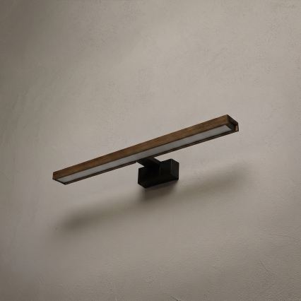 Brilagi - LED osvjetljenje za kupaonsko ogledalo 3 u 1 WOODY MIRROR LED/12W/230V IP44 crna/hrast-orah