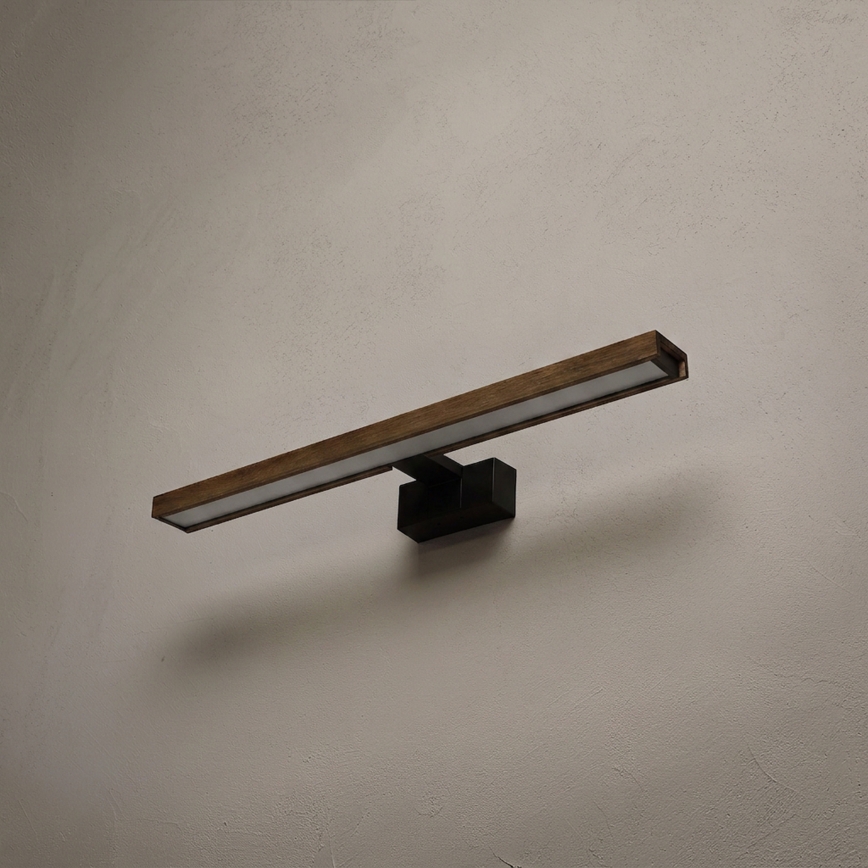 Brilagi - LED osvjetljenje za kupaonsko ogledalo 3 u 1 WOODY MIRROR LED/12W/230V IP44 crna/hrast-orah