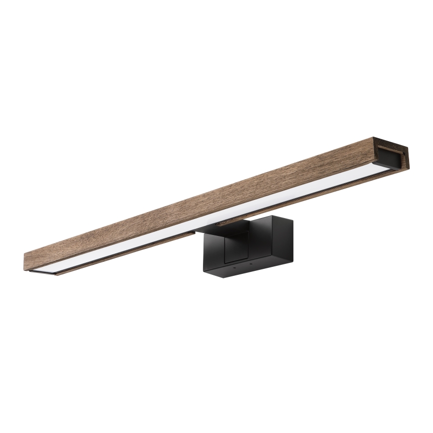 Brilagi - LED osvjetljenje za kupaonsko ogledalo 3 u 1 WOODY MIRROR LED/12W/230V IP44 crna/hrast-orah