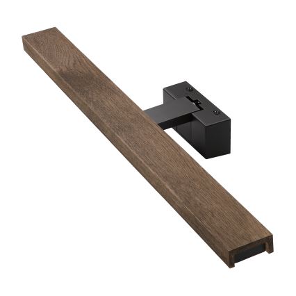 Brilagi - LED osvjetljenje za kupaonsko ogledalo 3 u 1 WOODY MIRROR LED/12W/230V IP44 crna/hrast-orah