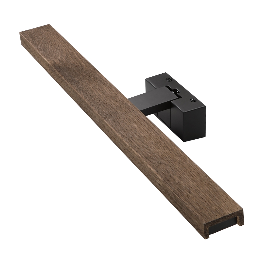 Brilagi - LED osvjetljenje za kupaonsko ogledalo 3 u 1 WOODY MIRROR LED/12W/230V IP44 crna/hrast-orah