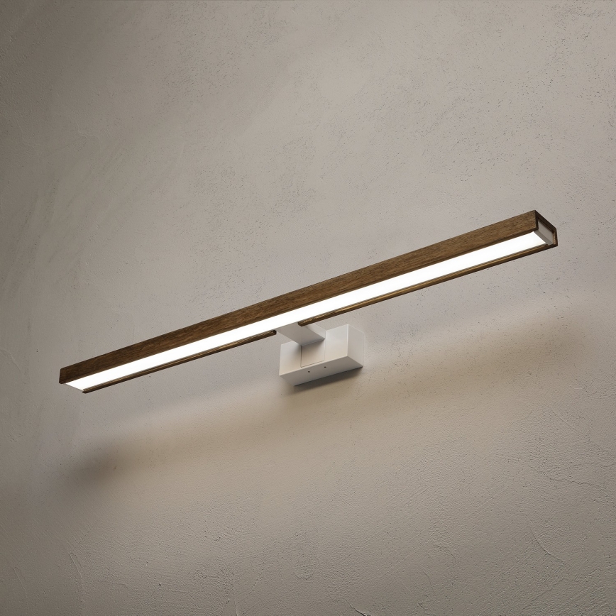 Brilagi - LED kupaonsko osvjetljenje za ogledalo 3u1 WOODY MIRROR LED/15W/230V 80 cm IP44 bijela/hrast/orah