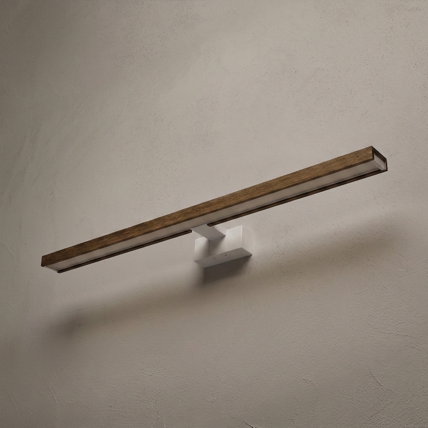 Brilagi - LED kupaonsko osvjetljenje za ogledalo 3u1 WOODY MIRROR LED/15W/230V 80 cm IP44 bijela/hrast/orah