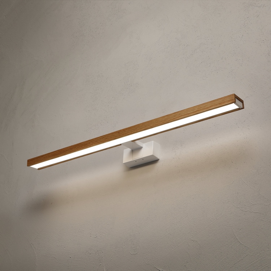 Brilagi - LED osvjetljenje za kupaonsko ogledalo 3u1 WOODY MIRROR LED/15W/230V 80 cm IP44 bijela/hrast