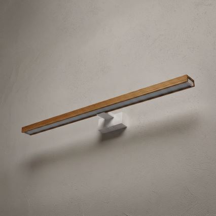 Brilagi - LED osvjetljenje za kupaonsko ogledalo 3u1 WOODY MIRROR LED/15W/230V 80 cm IP44 bijela/hrast