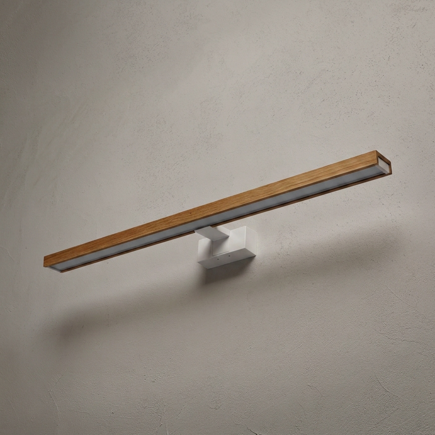Brilagi - LED osvjetljenje za kupaonsko ogledalo 3u1 WOODY MIRROR LED/15W/230V 80 cm IP44 bijela/hrast