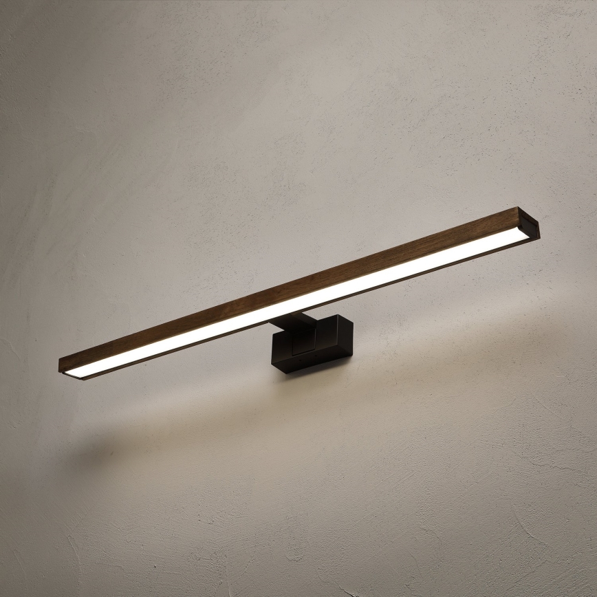 BRILAGI - LED osvjetljenje za kupaonsko ogledalo 3u1 WOODY MIRROR LED/15W/230V 80 cm IP44 crna/hrast orah