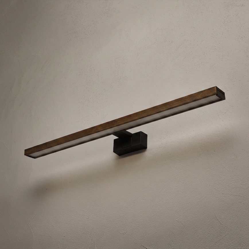 BRILAGI - LED osvjetljenje za kupaonsko ogledalo 3u1 WOODY MIRROR LED/15W/230V 80 cm IP44 crna/hrast orah