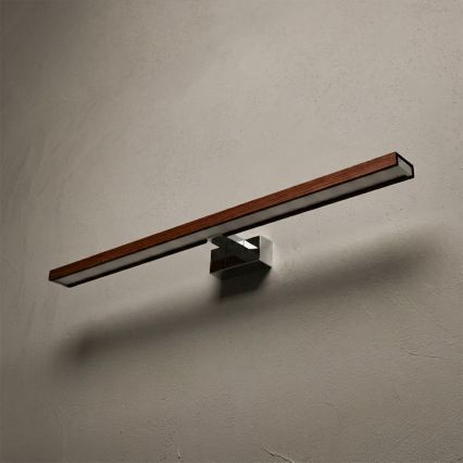 BRILAGI - LED Kupaonsko osvjetljenje za ogledalo 3u1 WOODY MIRROR LED/15W/230V 80 cm IP44 polirani krom/hrast-trešnja
