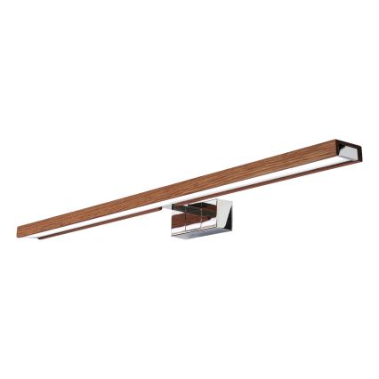 BRILAGI - LED Kupaonsko osvjetljenje za ogledalo 3u1 WOODY MIRROR LED/15W/230V 80 cm IP44 polirani krom/hrast-trešnja
